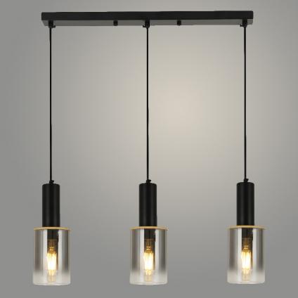 Подвес 74745/3HT BK+SM черный 3х40W E27 d580 h800, 24